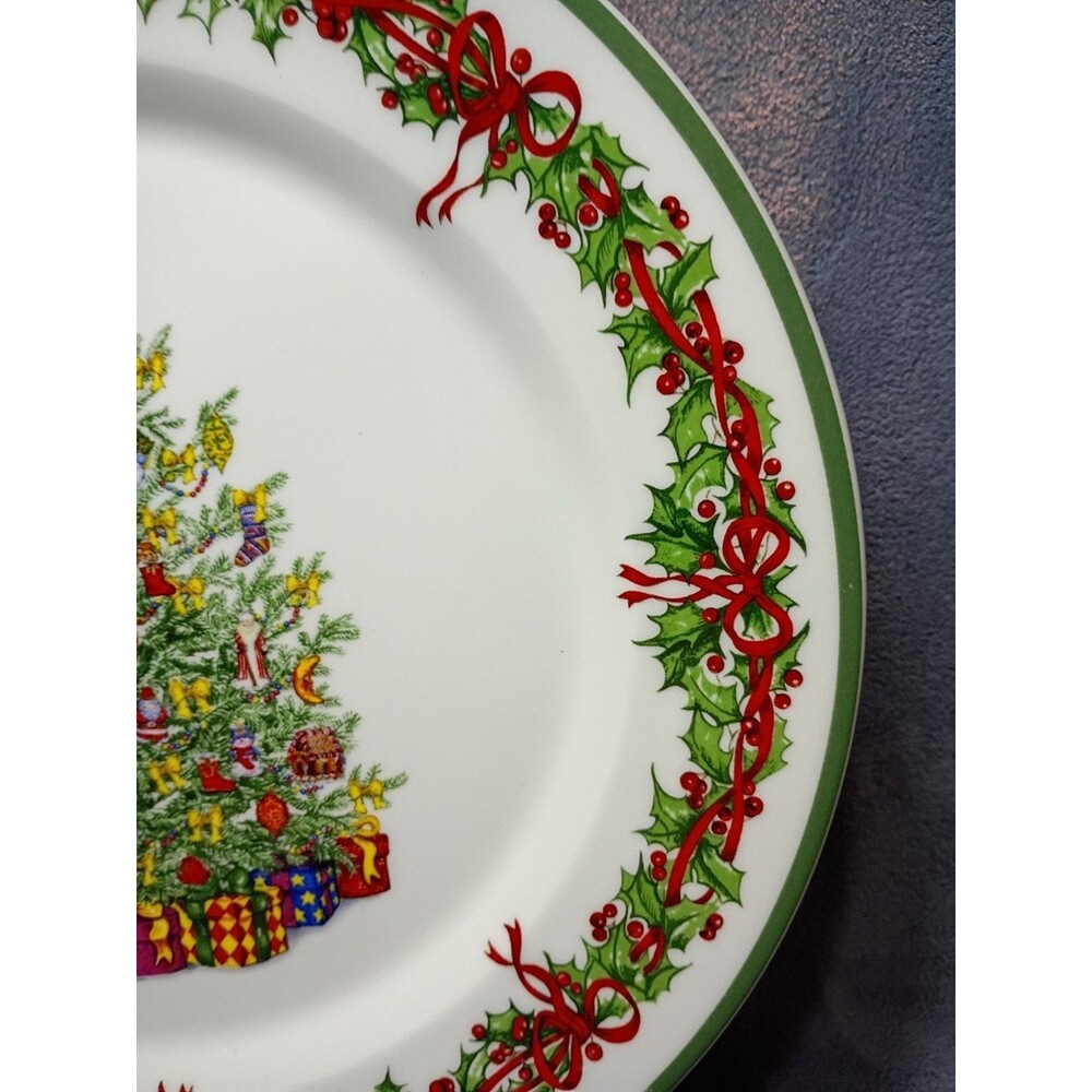 Christopher Radko Traditions Holiday Celebrations Set 4 Dinner Plates Christmas - Picture 6 of 10